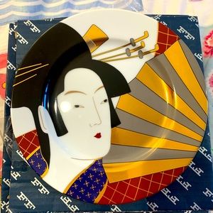 Beautiful Vintage Fitz & Floyd Japan “Geisha” 7/7.5 Salad plates - 3 sets of 4